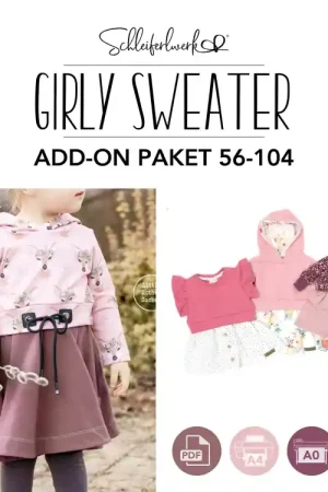 Aanbieding E-Book Schleiferlwerk Add on Girly Sweater 56- 104, duits