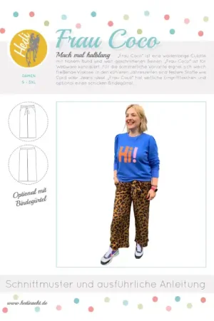 Weekendaanbieding E-book Hedi näht Culotte Frau Coco, Duits