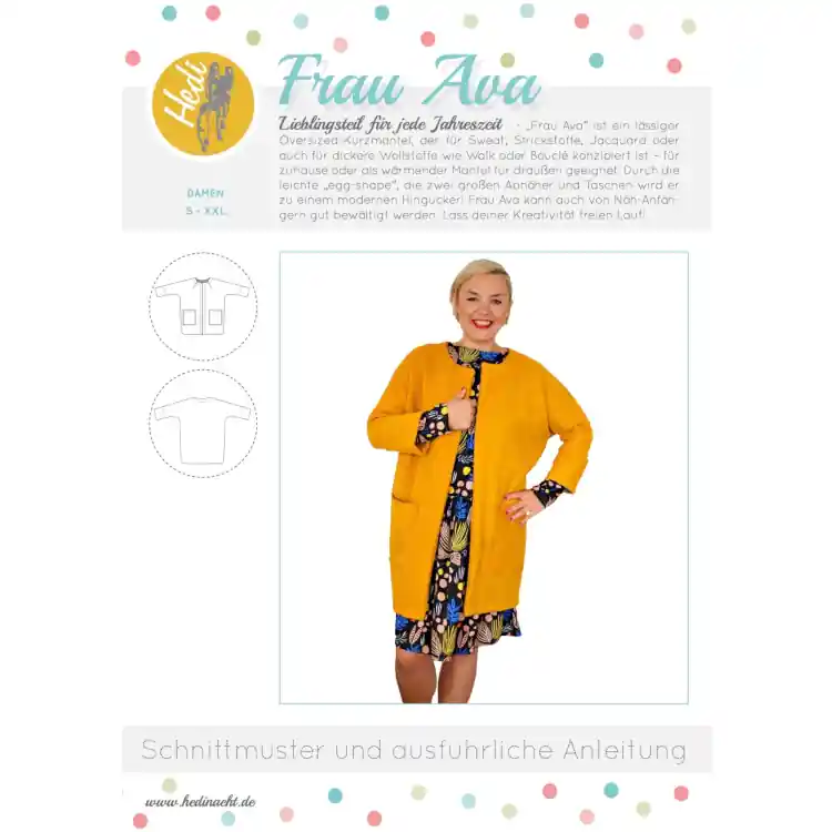 Aanbieding E-Book Hedi näht Mantel Frau Ava, duits