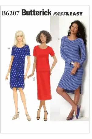 Veilige Betaling Naaipatroon Butterick 6207 jurk, maat 42-52, Dui/En/Fr