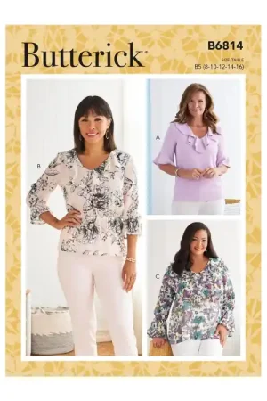 Aanbieding Naaipatroon Butterick 6814 blouse, maat 44-50, Dui/En/Fr