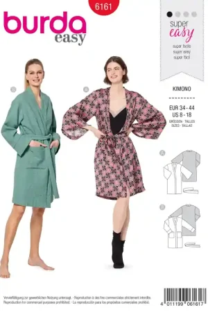 Voordeelprijs Naaipatron kimono, Burda 6161, Dui/En/Fr