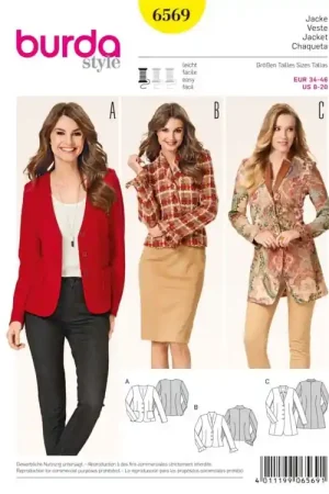 Voordeelprijs Jas , Burda 6569, Dui/En/Fr