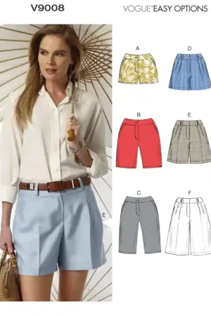 Voordeelprijs Pattern Vogue 9008 Woman`s shorts, Dui/En/Fr