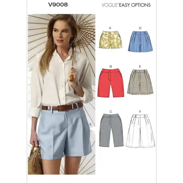 Voordeelprijs Pattern Vogue 9008 Woman`s shorts, Dui/En/Fr