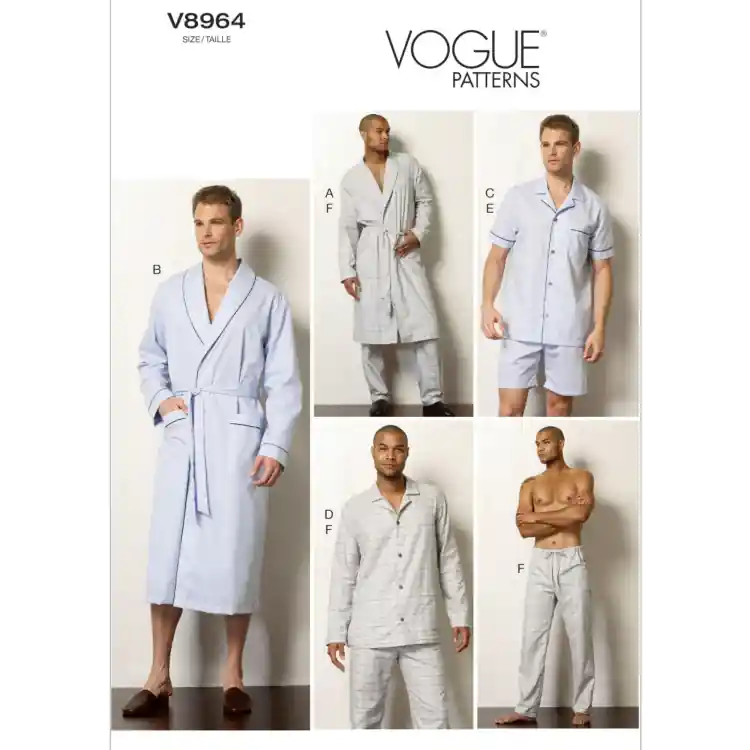 Aanbieding Pattern Vogue 8964 mannen Gecombineerd, Dui/En/Fr