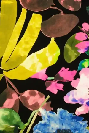 Viscose Popeline tropical, geel Actieprijs