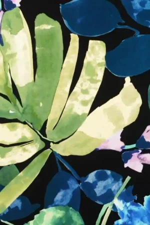 Weekendaanbieding Viscose Popeline tropical, groen