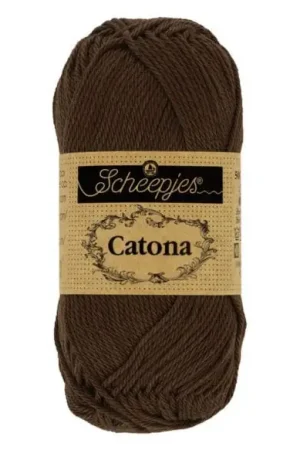 Uitverkoop Scheepjes Catona 162 Black Coffee (50 gram)
