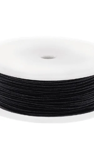 Aanbieding Waxkoord 1 mm (25 meter) - Zwart