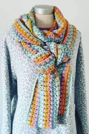 Merkproduct Haakpakket: #vrolijkestrepensjaal