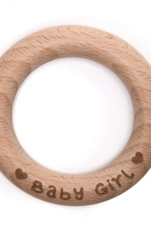 Exclusieve Aanbieding Houten bijtring - Baby Girl