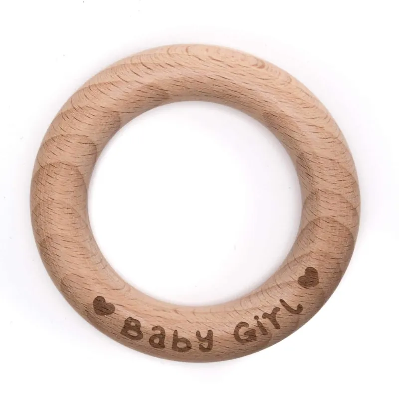 Exclusieve Aanbieding Houten bijtring - Baby Girl