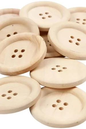 Betrouwbaar Houten knopen 35 mm (10 stuks)