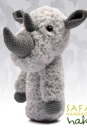 Garenpakket: Safari handpop neushoorn Nico Beperkte Voorraad