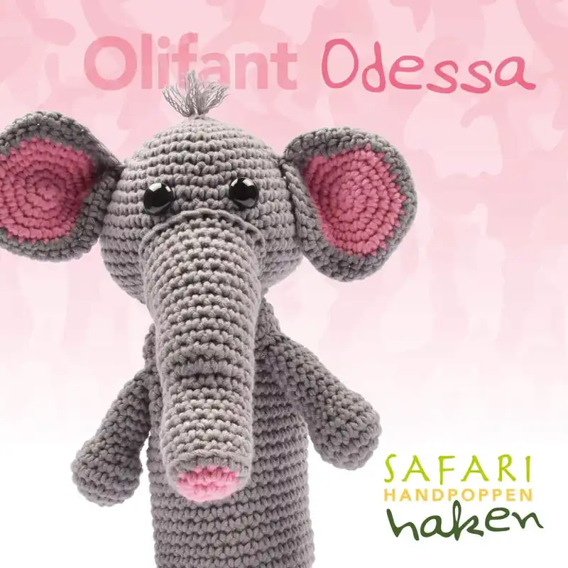 Goedkoop Garenpakket: Safari handpop olifant Odessa