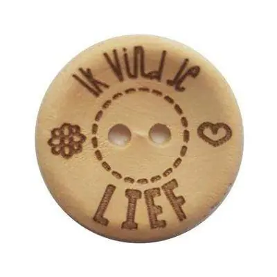 Uitverkoop Durable Knopen Ik vind je lief 30mm (2 stuks)