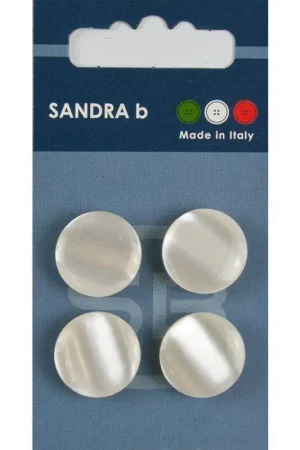 Sandra B knopen C008 maat 28 - 18 mm Hoogglans z/gaatjes Aanbieding