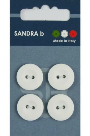 Sandra B knopen C015 maat 24 - 18 mm Wit Hoge Kwaliteit