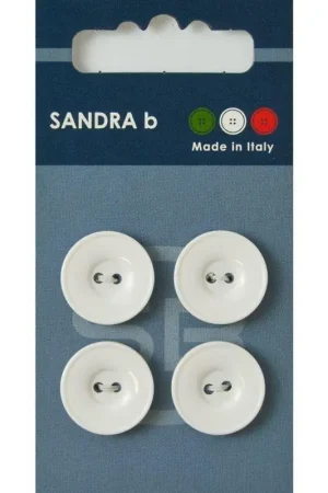 Hoge Kwaliteit Sandra B knopen C019 maat 28 - 18 mm Wit