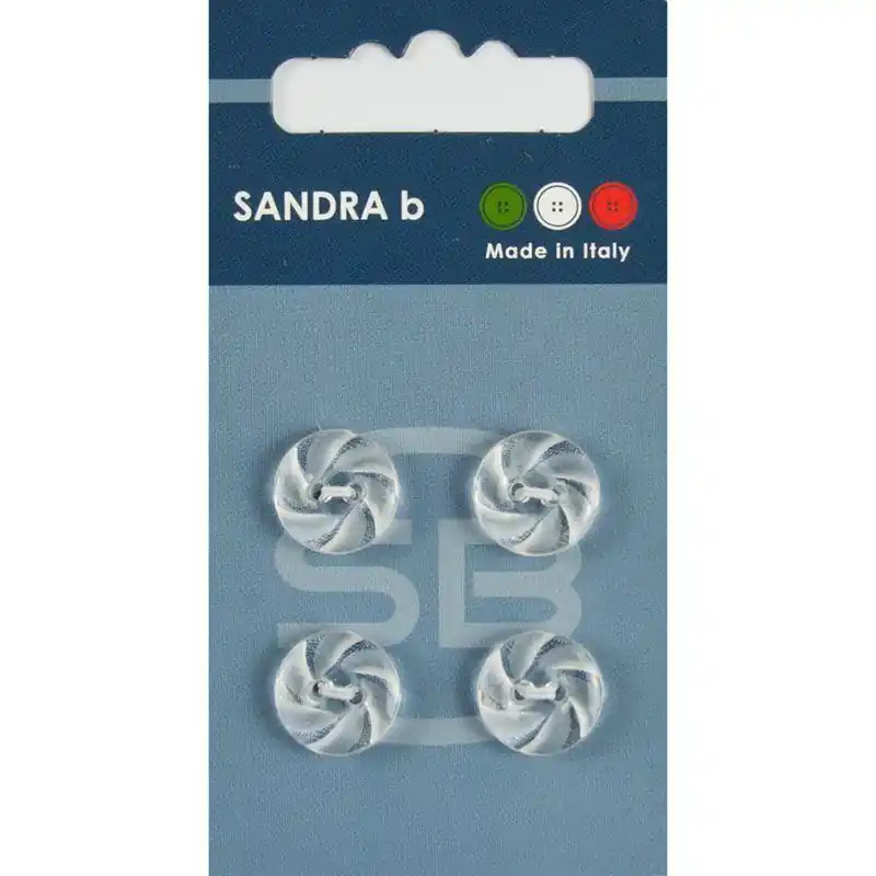 Gratis Verzending Sandra B knopen C022 maat 20 - 13 mm Transparant