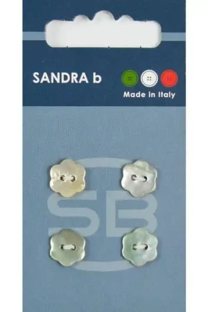 Sandra B knopen C026 maat 18 - 11 mm Parelmoer Bloem Merkproduct