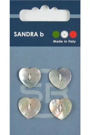 Sandra B knopen C029 maat 24 - 15 mm Parelmoer Hart Laatste Kans