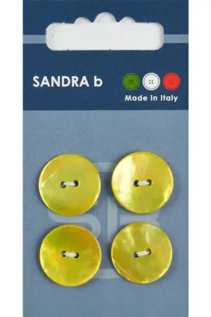 Exclusieve Aanbieding Sandra B knopen C038 maat 28 - 18 mm Parelmoer Geel