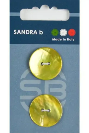 Sandra B knopen C039 maat 36 - 23 mm Parelmoer Geel Dagaanbieding