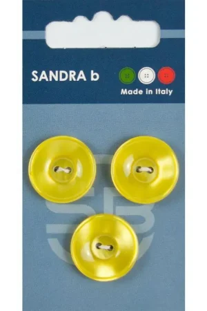 Sandra B knopen C041 maat 32 - 20 mm Hoogglans Geel Lage Prijs
