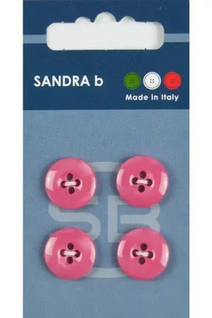Sandra B knopen C045 maat 24 - 15 mm Hoogglans Roze Voordeelprijs
