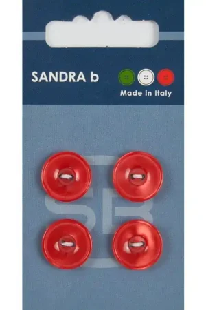Op = Op Sandra B knopen C049 maat 24 - 15 mm Hoogglans Rood