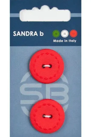 Sandra B knopen C058 maat 36 - 23 mm Rood Must-Have