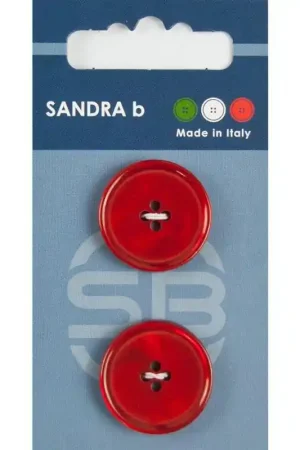 Merkproduct Sandra B knopen C059 maat 36 - 23 mm Rood