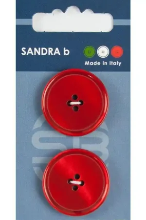 Sandra B knopen C060 maat 44 - 28 mm Rood Nu Kopen