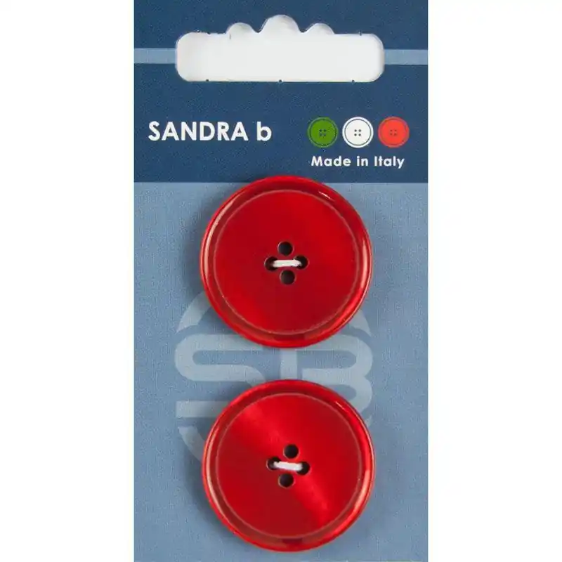 Sandra B knopen C060 maat 44 - 28 mm Rood Nu Kopen