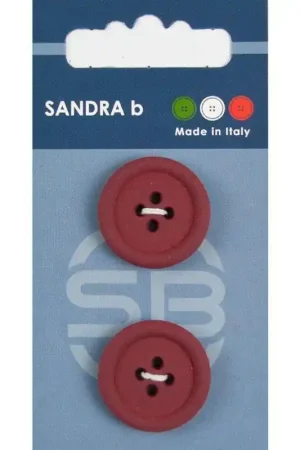 Op = Op Sandra B knopen C063 maat 36 - 23 mm Bruin/Rood