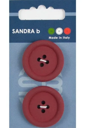 Nieuw Sandra B knopen C064 maat 48 - 30 mm Bruin/Rood