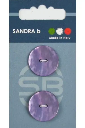 Sandra B knopen C067 maat 36 - 23 mm Parelmoer Lavendel Direct Verzonden