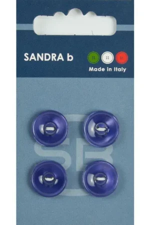 Sandra B knopen C068 maat 24 - 15 mm Hoogglans Paars Uitverkoop