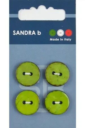 Favoriet Sandra B knopen C075 maat 28 - 18 mm Parelmoer Groen