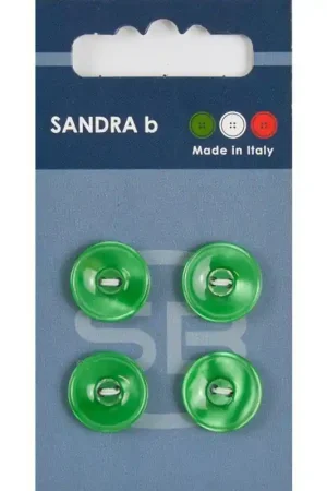 Sandra B knopen C078 maat 24 - 15 mm Hoogglans Groen Meest Verkocht