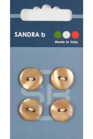 Sandra B knopen C081 maat 24 - 15 mm Hoogglans Camel Laatste Kans