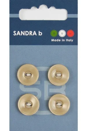 Nu Kopen Sandra B knopen C084 maat 24 - 15 mm Hoogglans Beige