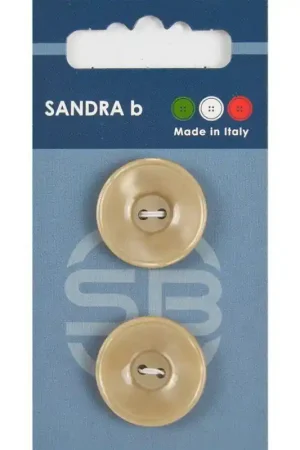 Sandra B knopen C085 maat 36 - 23 mm Hoogglans Beige Goedkoop