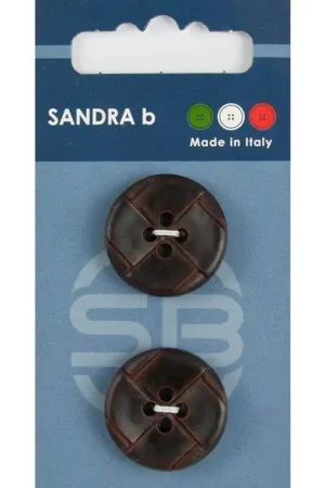 Sandra B knopen C093 maat 36 - 23 mm Bruin Flitsaanbieding