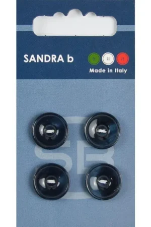 Sandra B knopen C098 maat 24 - 15 mm Hoogglans Donkerblauw Meest Verkocht