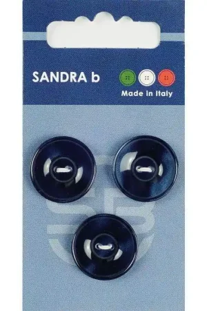 Sandra B knopen C100 maat 32 - 20 mm Hoogglans Donkerblauw Fabrieksprijs