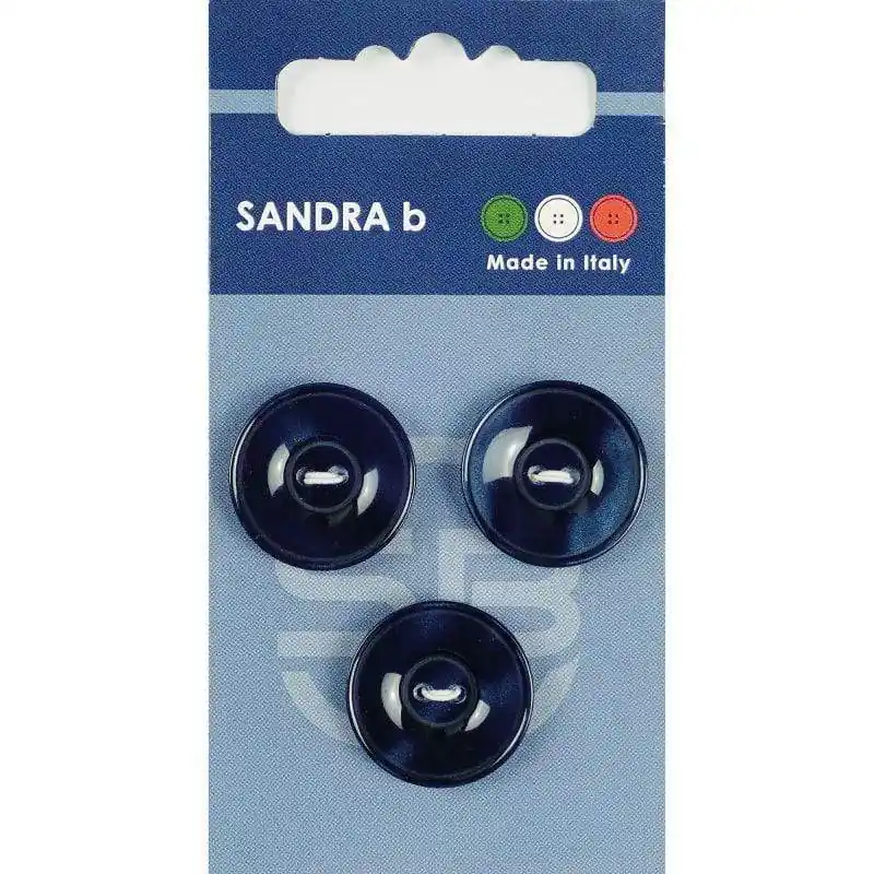 Sandra B knopen C100 maat 32 - 20 mm Hoogglans Donkerblauw Fabrieksprijs