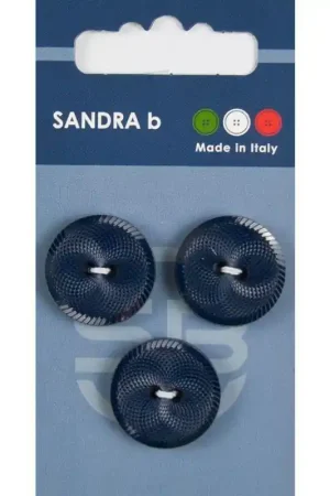 Sandra B knopen C109 maat 32 - 20 mm Blauw met motief Hoge Kwaliteit